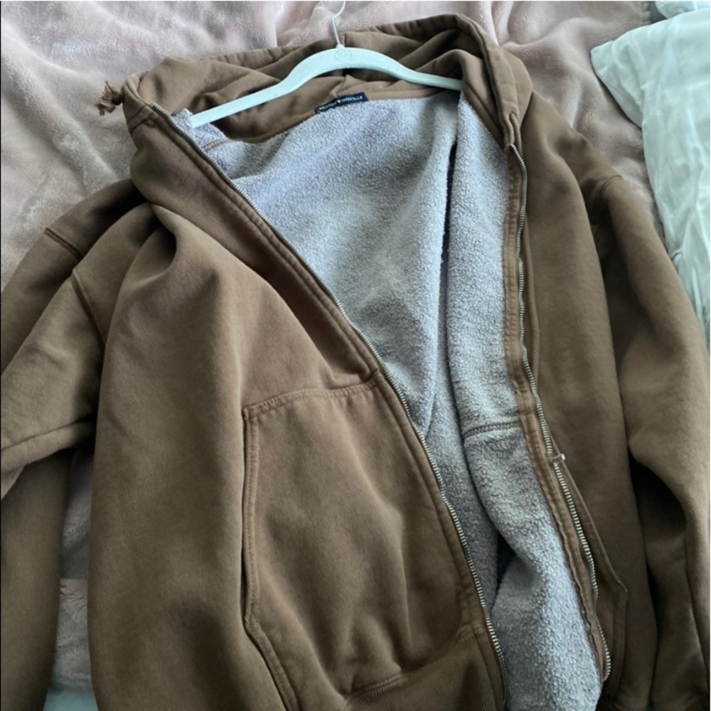 Brown brandy Melville zip up